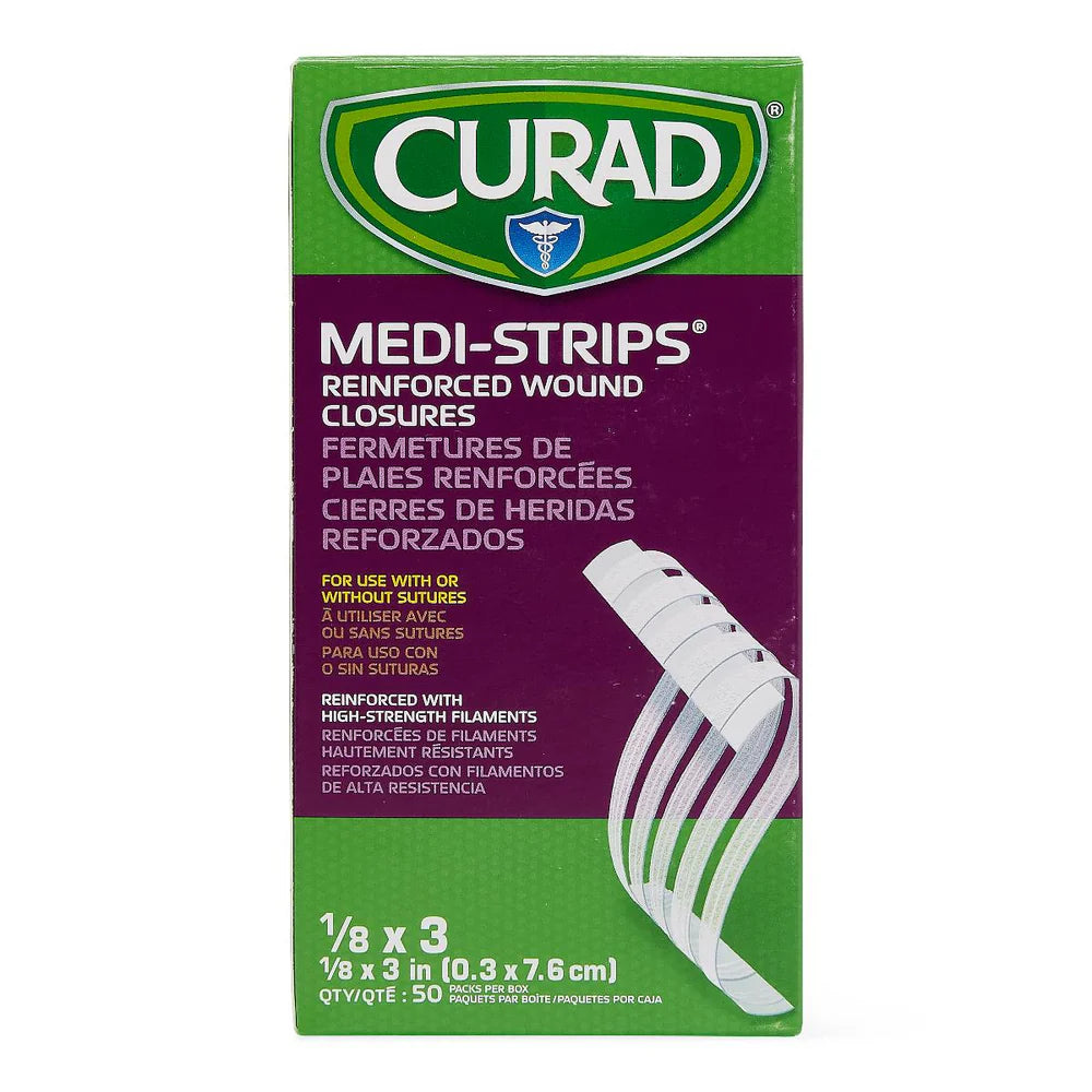 CURAD MEDI-STRIPS CINTAS REFORZADAS PARA HERIDAS 1/8 X 3