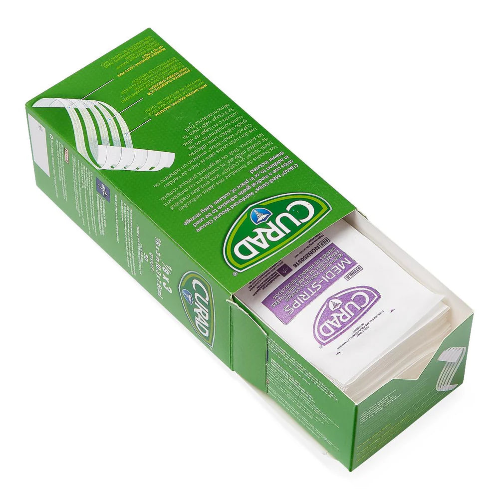 Curad Medi-Strips Cintas Reforzadas para Heridas 1/8 x 3