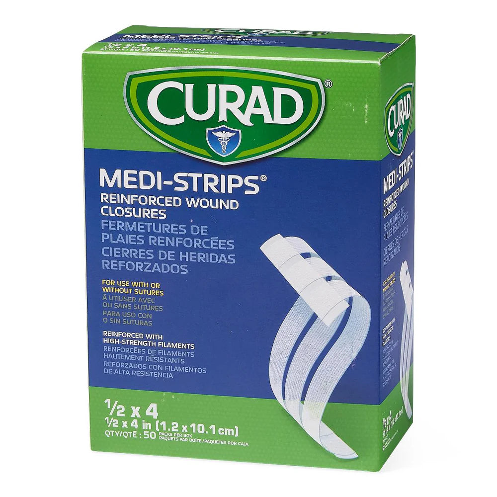 CURAD MEDI-STRIPS CINTAS REFORZADAS PARA HERIDAS 1/2 X 4
