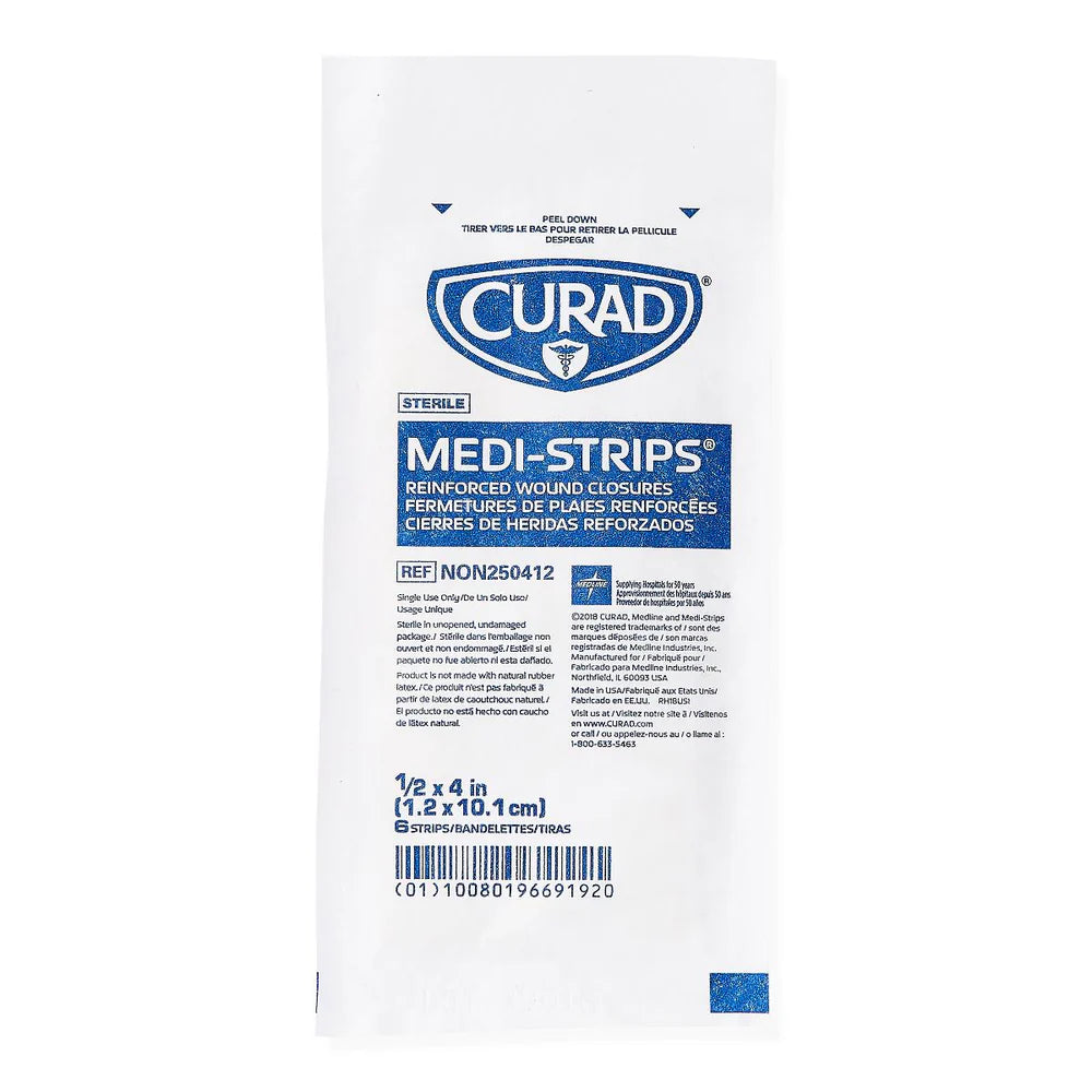 CURAD MEDI-STRIPS CINTAS REFORZADAS PARA HERIDAS 1/2 X 4