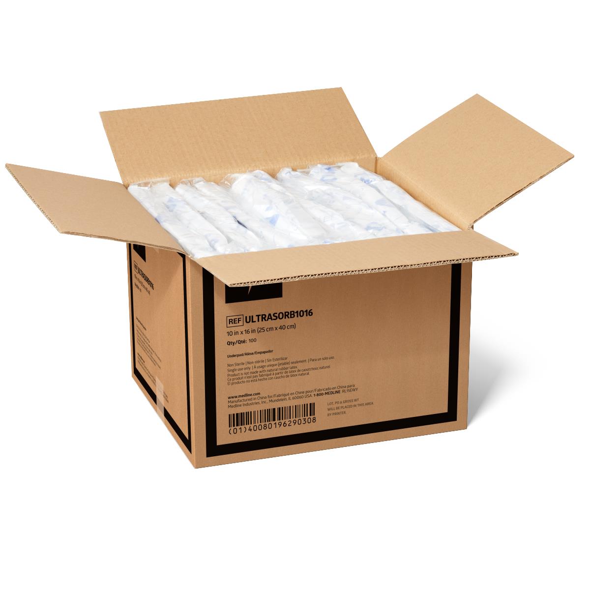 Protector Absorbente Pre doblado para Cama Ultrasorb Advance Premium 25.40 x 40.64 cm