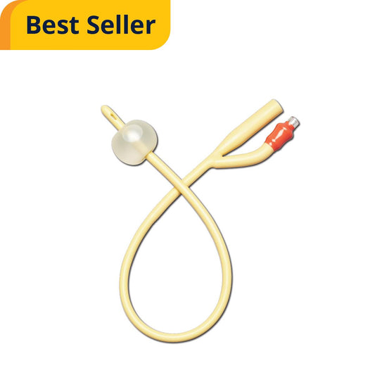 Catéter Foley de Látex de 3 Vías, 22fr. Recubierto de Elastómero de Silicona con Punta Recta