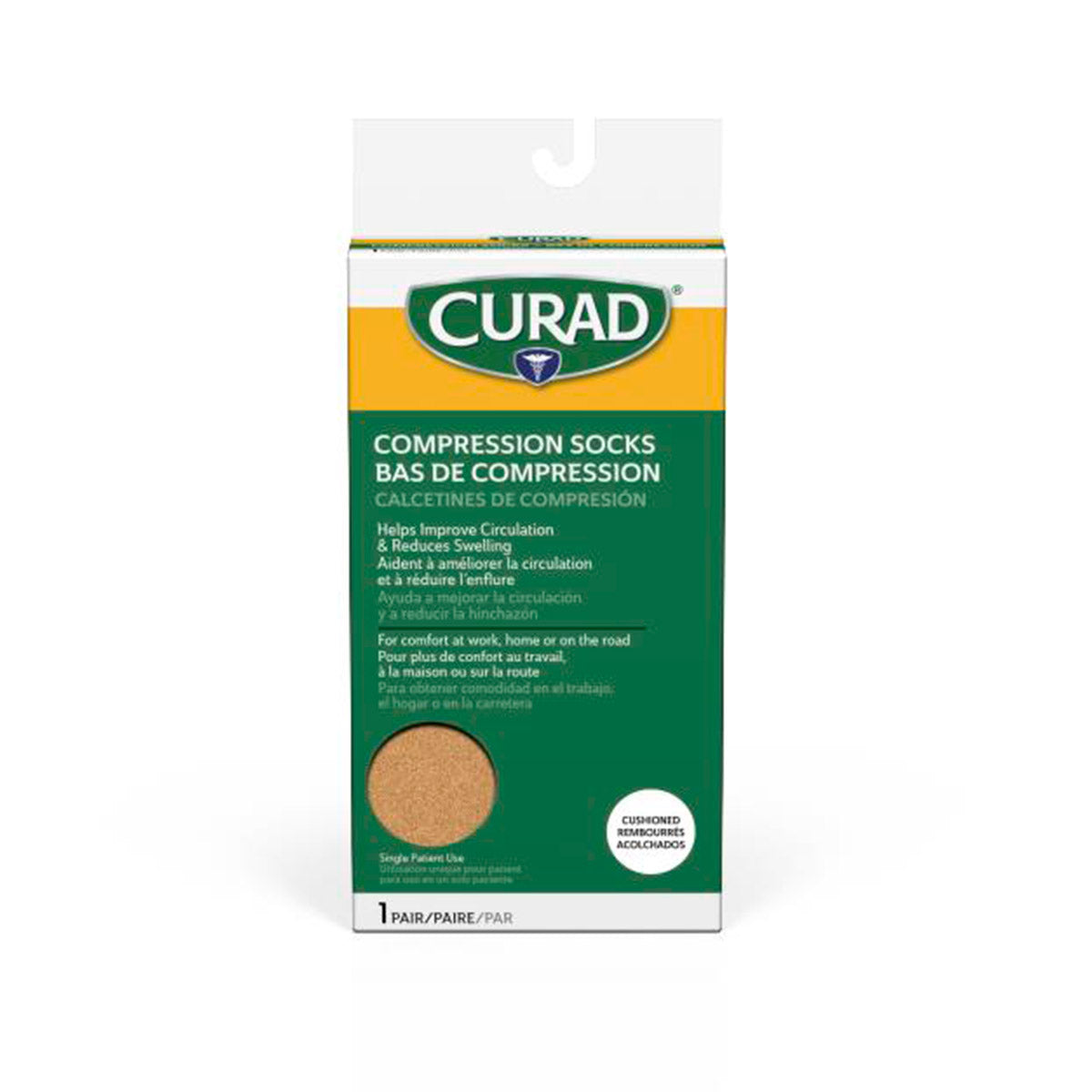 Medias atléticas de compresión Curad talla B grande