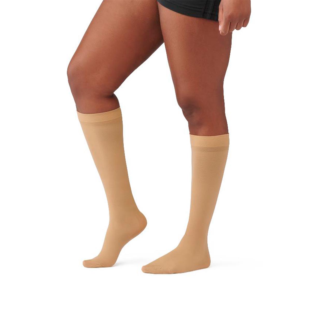 Medias de compresión a la rodilla Curad talla C beige