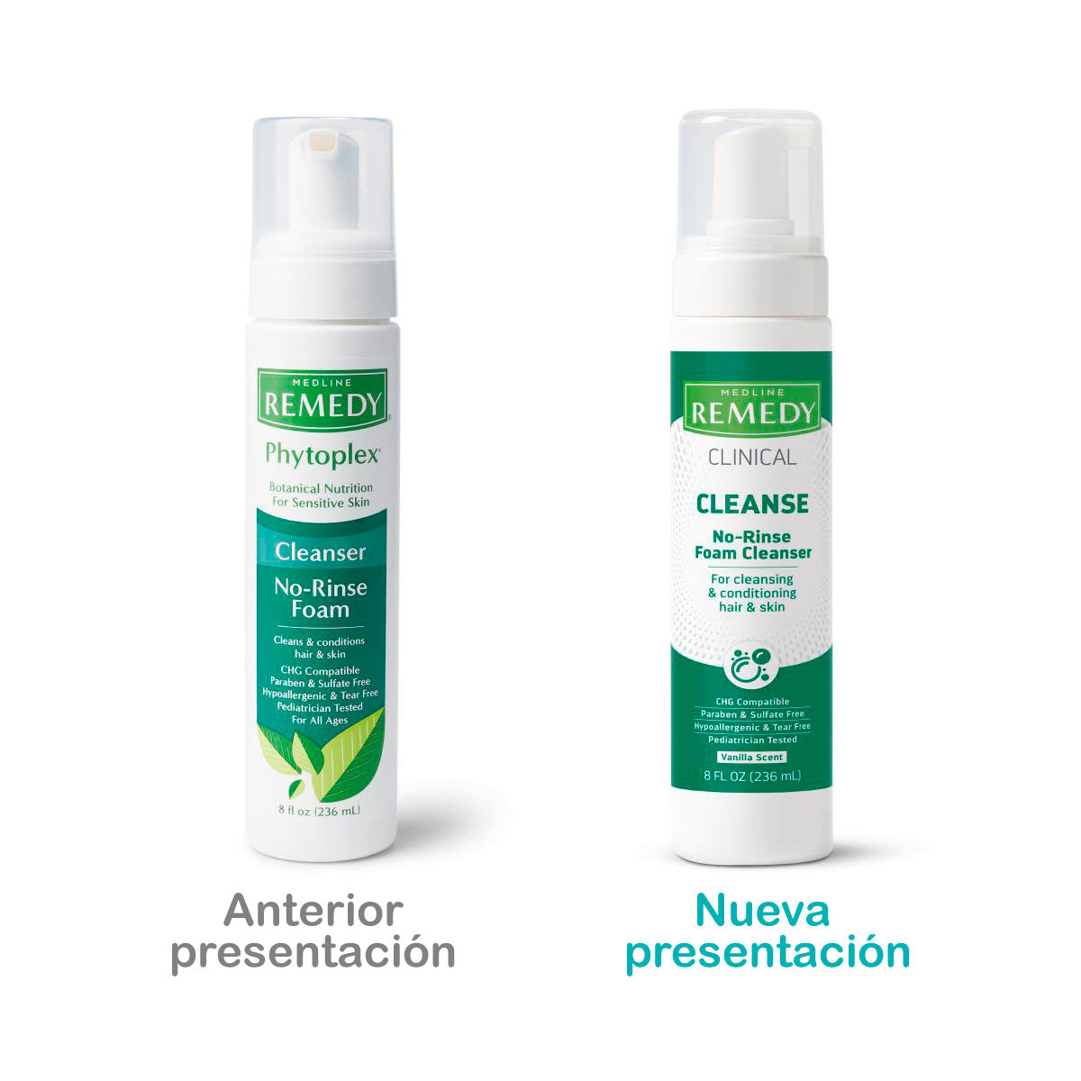 Espuma grado médico para limpieza de la piel.