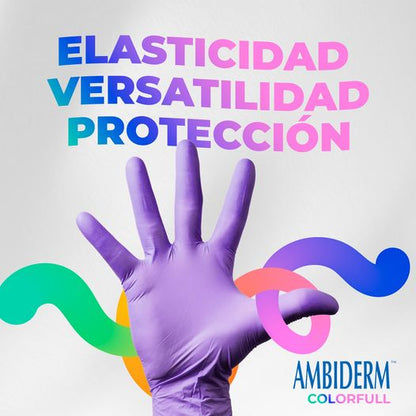 Guante de examen de látex, varios colores.