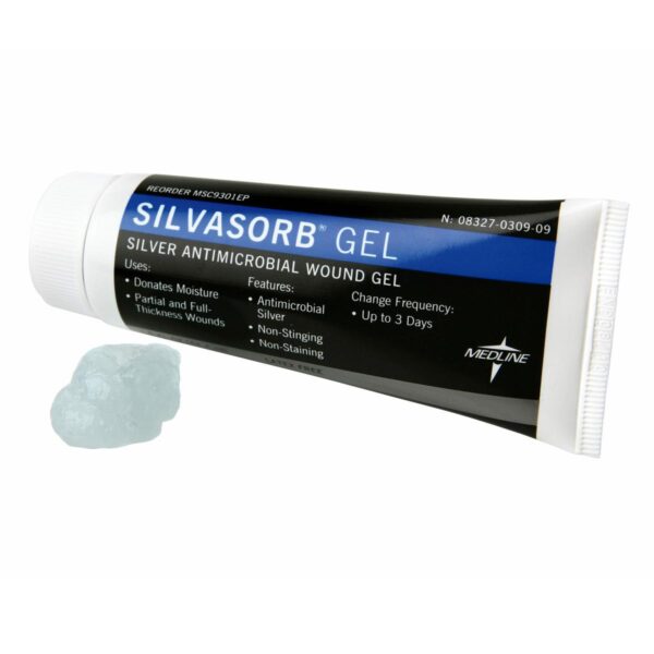 SilvaSorb Silver gel antimicrobiano para heridas, 3 oz